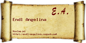 Endl Angelina névjegykártya